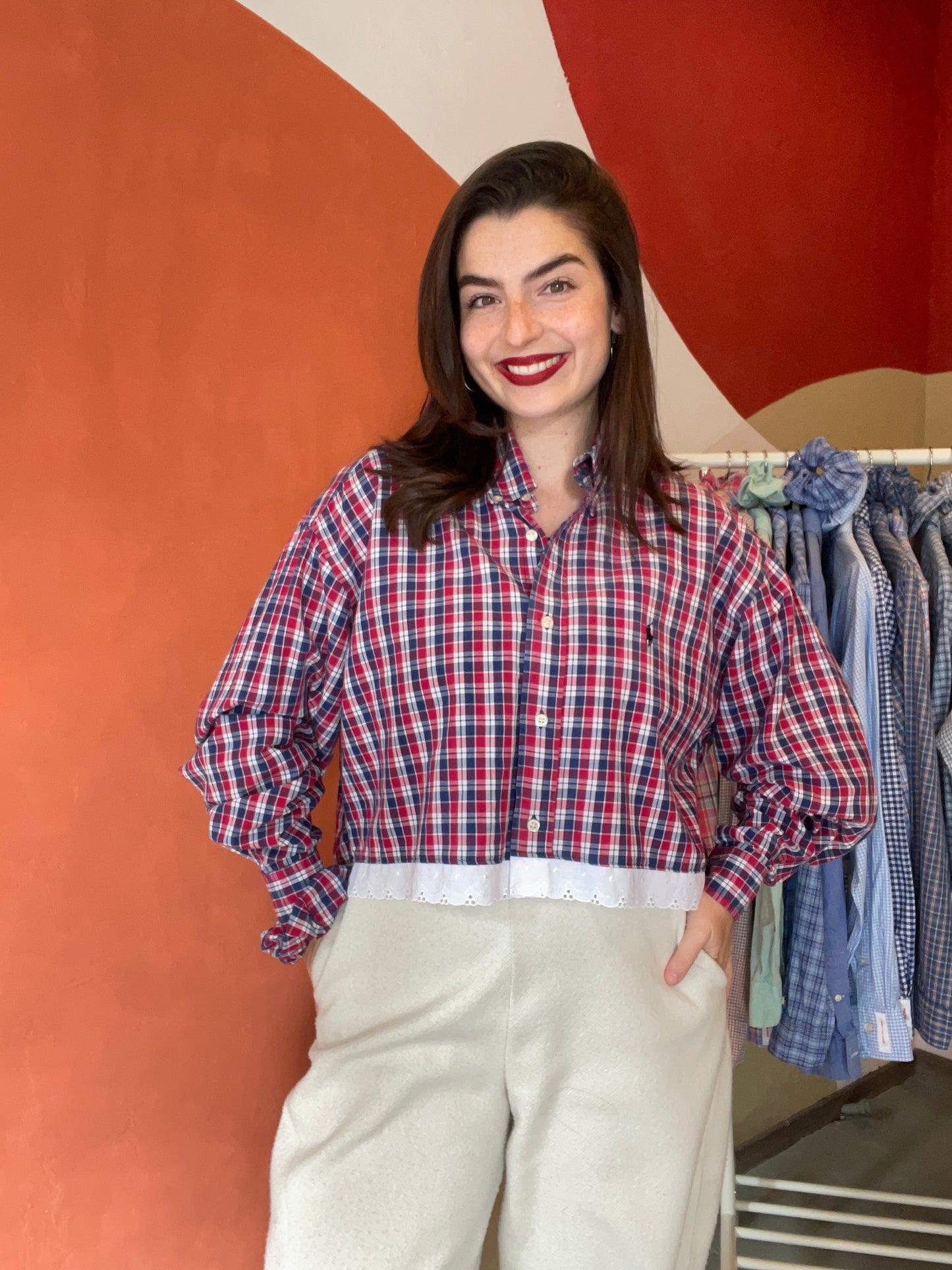 ROXY | Upcycled top & scrunchie - L