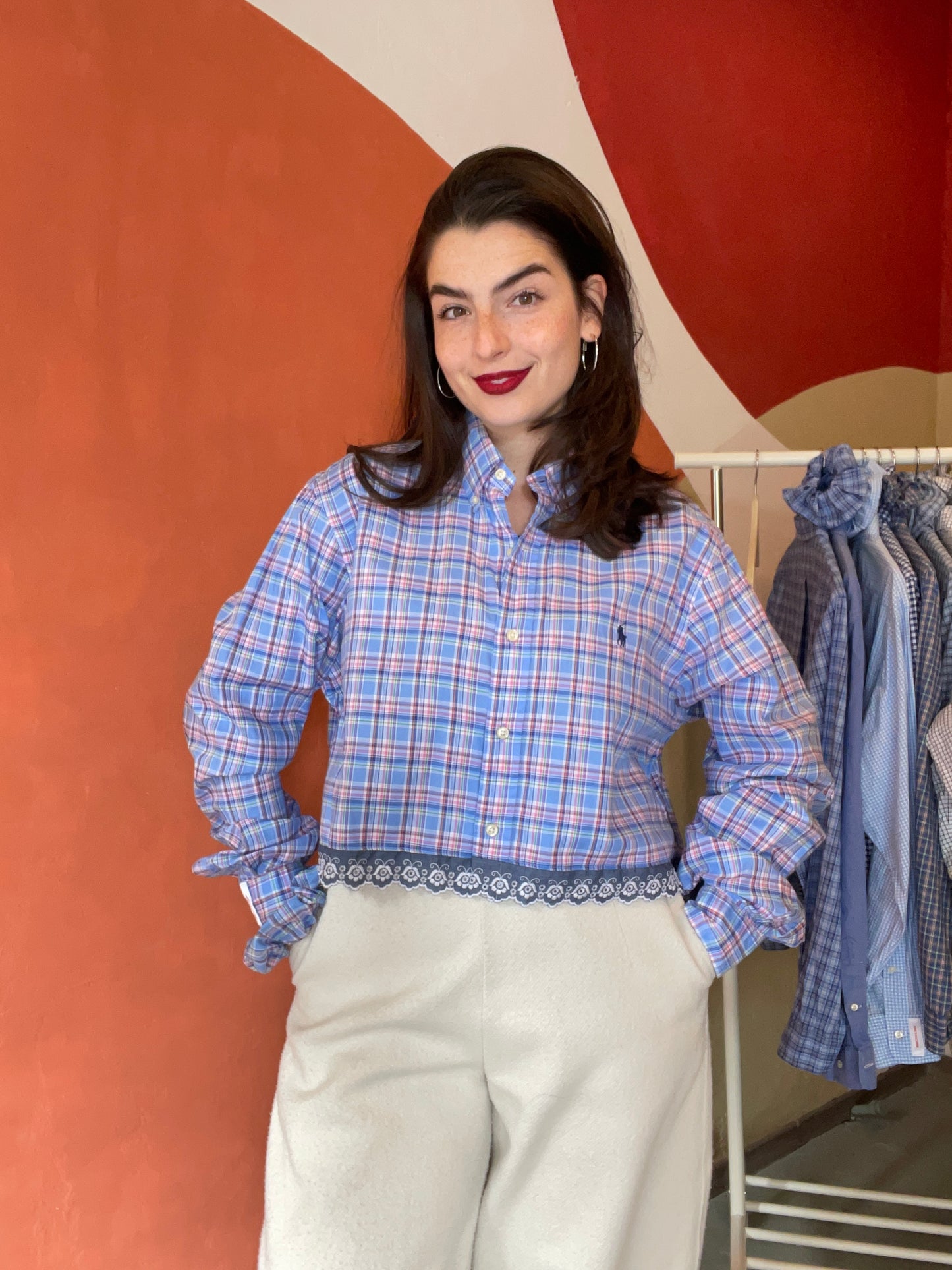 ROXY | Upcycled top & scrunchie - L