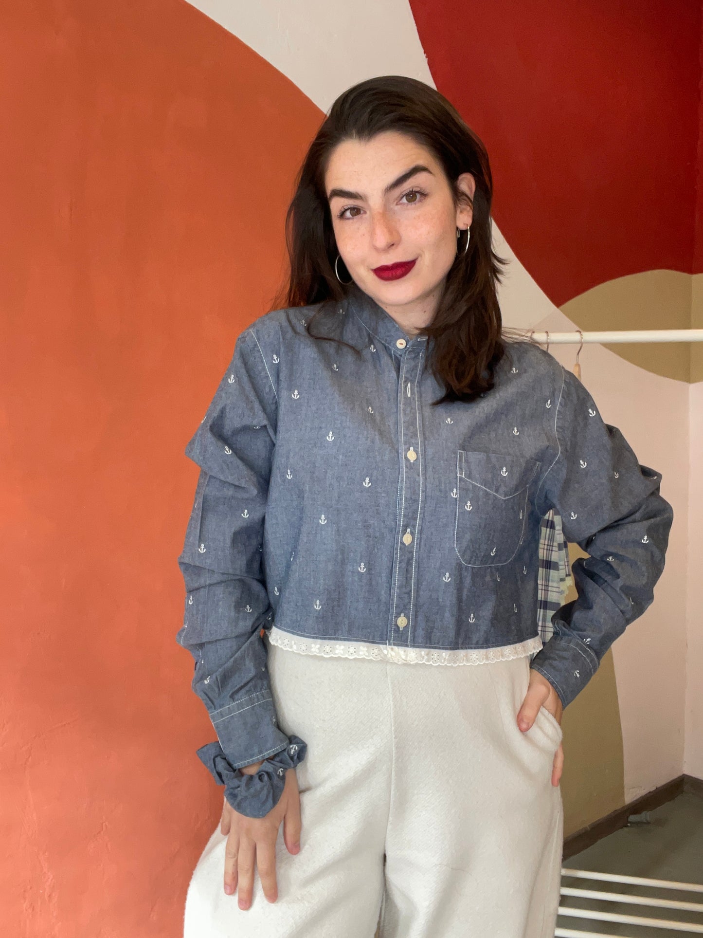 ROXY | Upcycled top & scrunchie - M