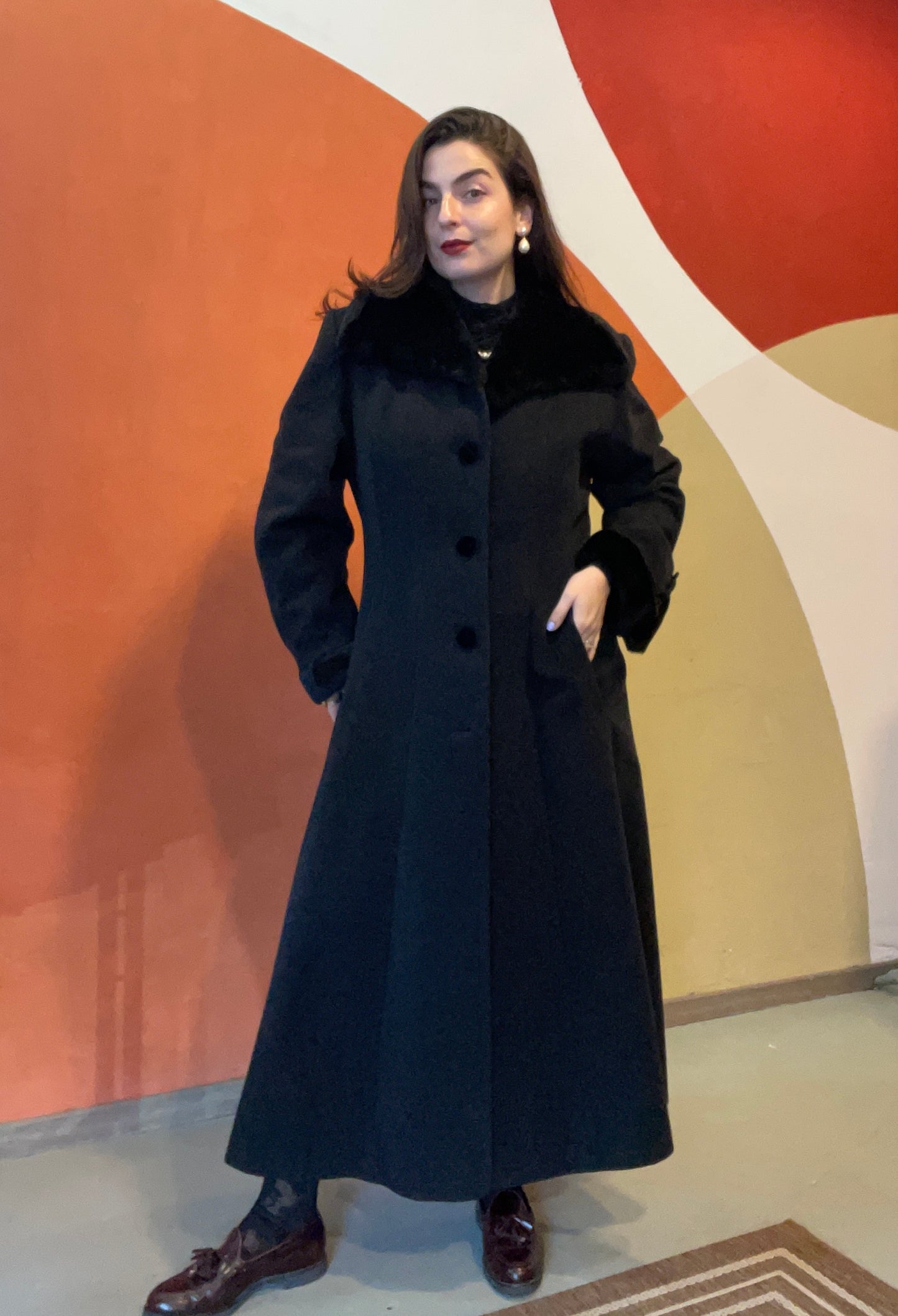 Zinzi zwarte mantel - M