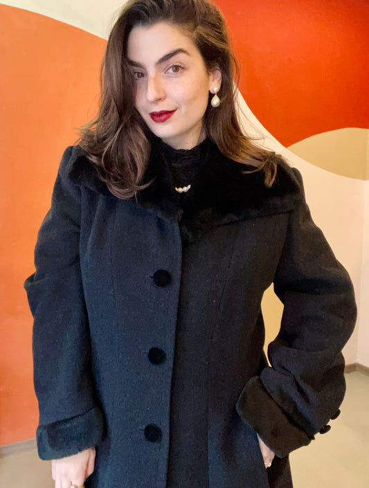 Zinzi zwarte mantel - M