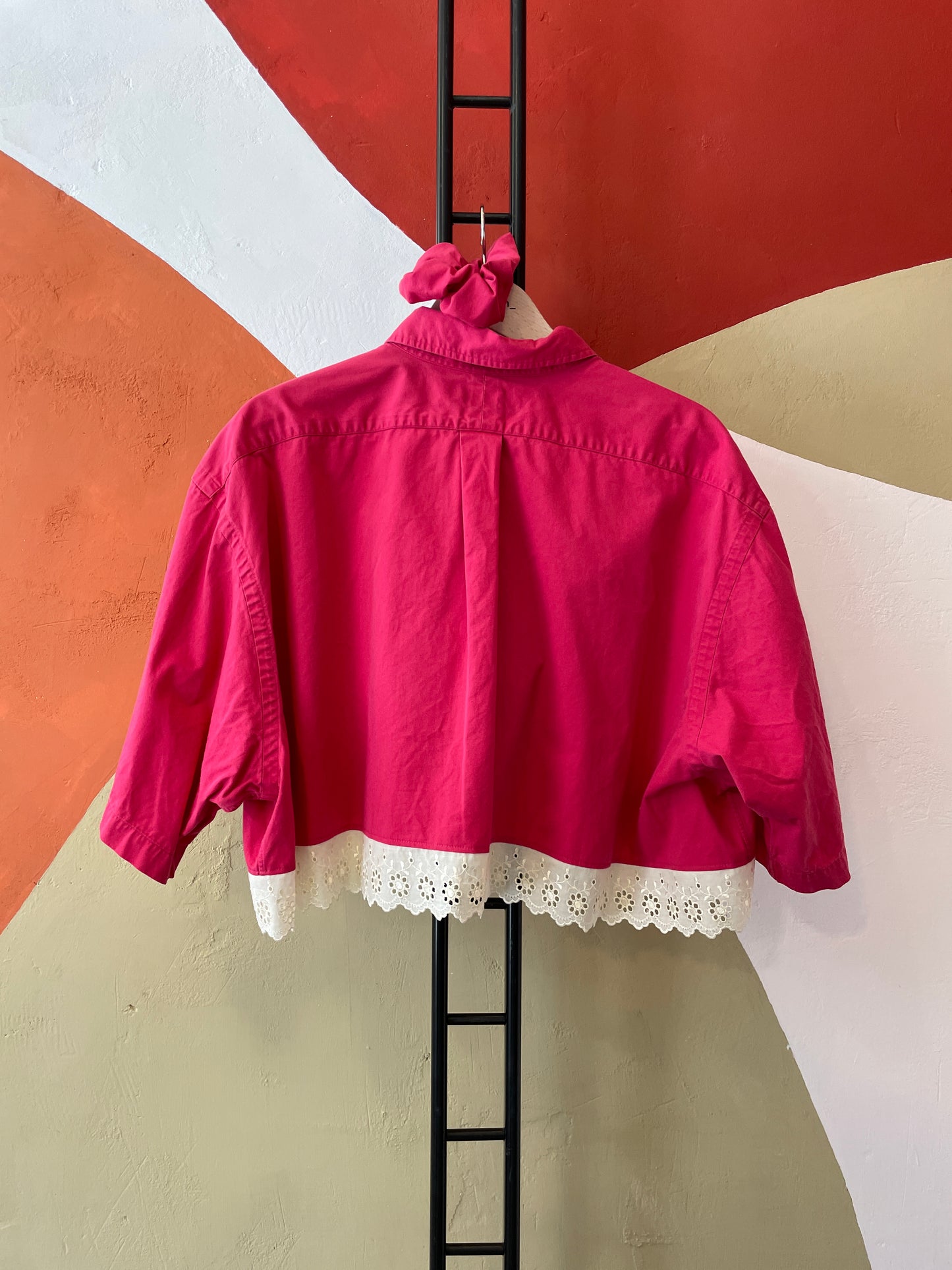 Ralph Lauren Upcycled top & scrunchie - L