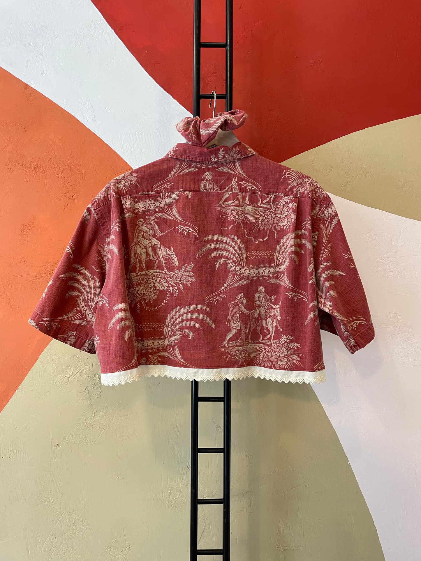Ralph Lauren Upcycled top & scrunchie - M
